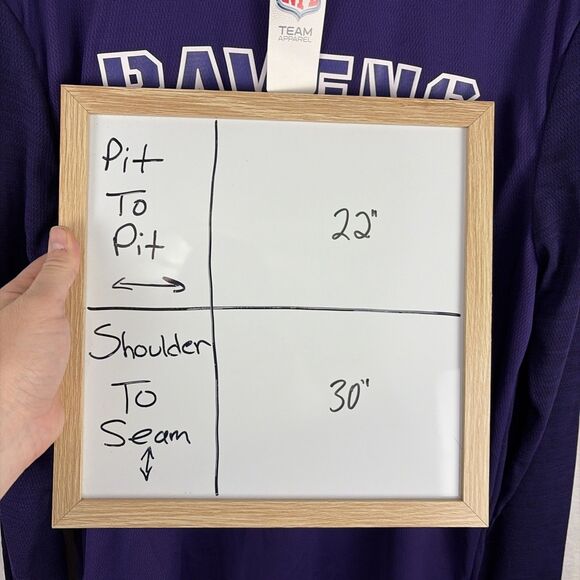 Baltimore Ravens NFL Team Long Sleeve Activewear T-Shirt Size Large Purple NWT - Picture 5 of 5